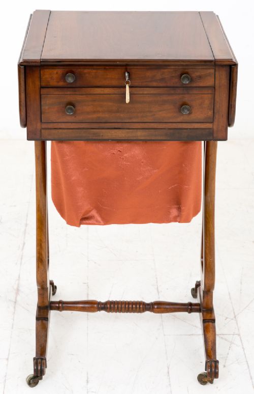 Regency Mahogany Sewing Work Table
