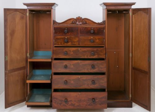 fig 1. Superb Quality Mahogany Turret Wardrobe