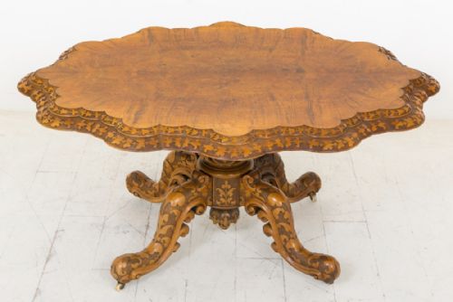 SUPERB QUALITY WALNUT CENTRE TABLE - ADDITIONAL PHOTO 5
