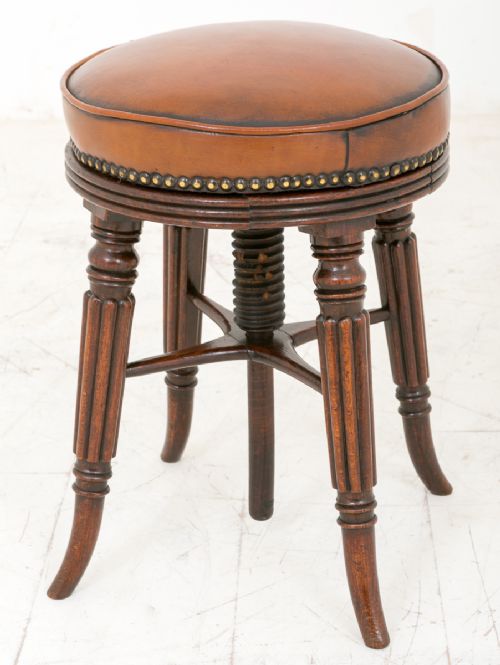 Regency Mahogany Piano Stool