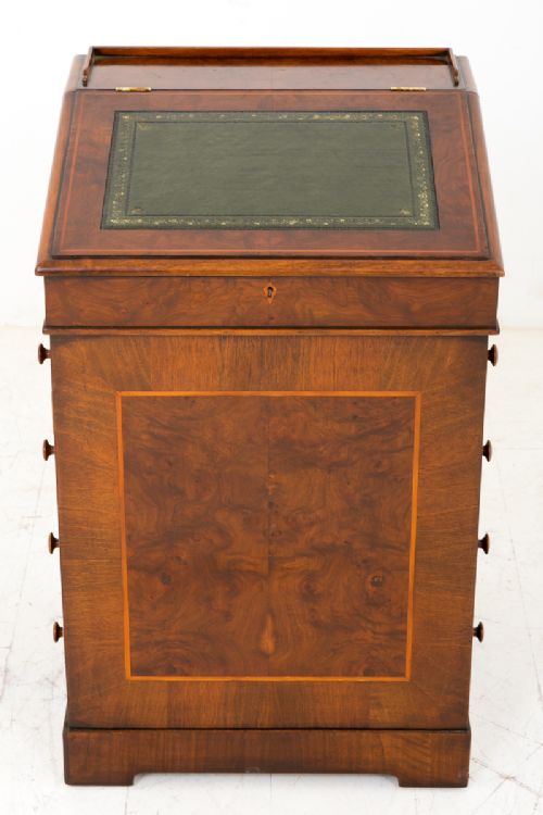Early Victorian Burr Walnut Davenport