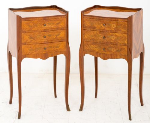 Pair of French Kingwood Bedside Cabinets