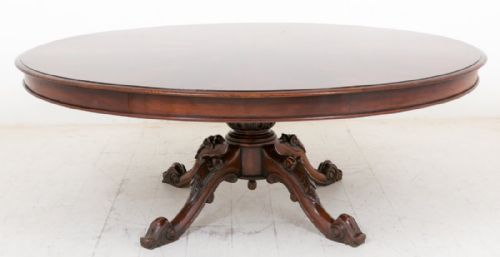 Large Mahogany Circular Dining Table