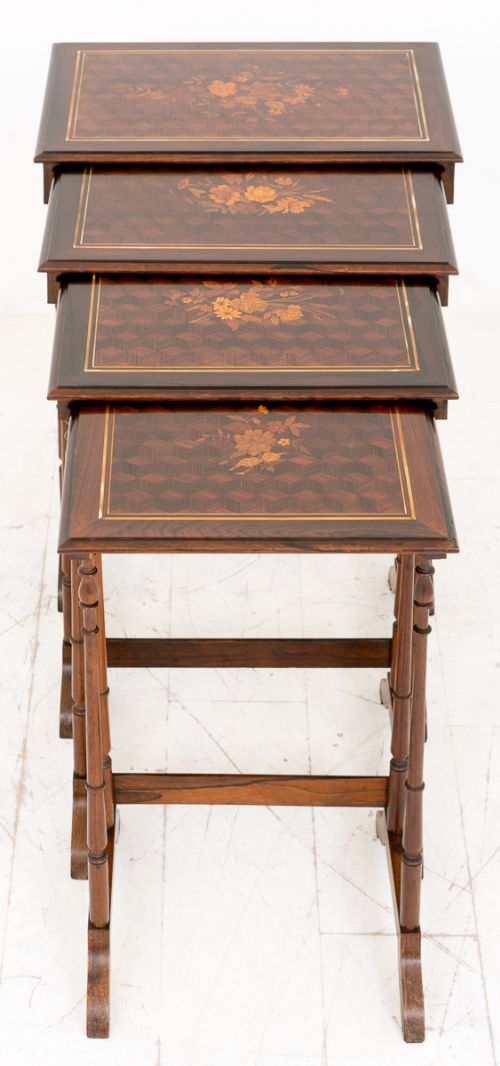 Superb French Rosewood Nest of Tables