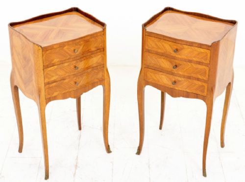 Pair of French Kingwood Bedside Cabinets