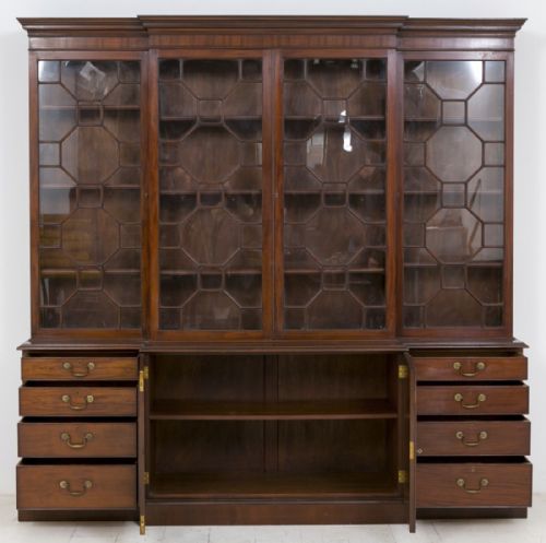 fig 1. Georgian Style Mahogany Breakfront Bookcase