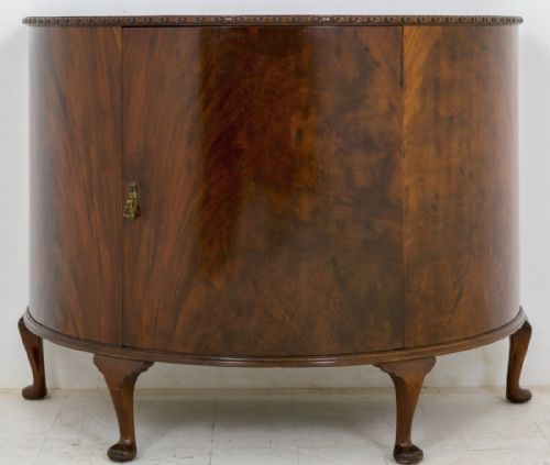 Mahogany Demi Lune Side Cabinet