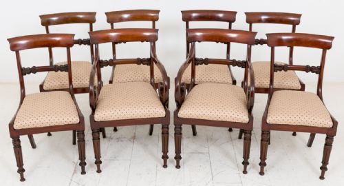 Set of 8 (6 + 2) William IV Mahogany Dining Chairs