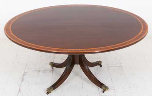 Regency Style Mahogany Circular Dining Table