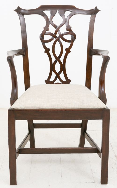Mahogany Chippendale Style Desk Chair