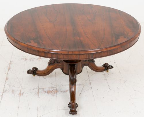 Victorian Rosewood Circular Dining Table
