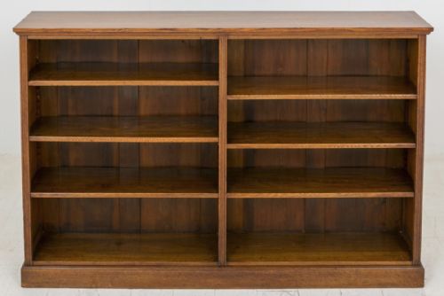 Victorian Oak Open Bookcase