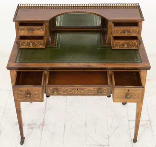 fig 1. Victorian Inlaid Rosewood Ladies Writing Table