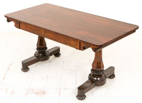 Superb Regency Rosewood Library Table
