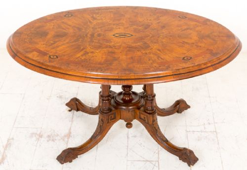 Victorian Burr Walnut Centre Table