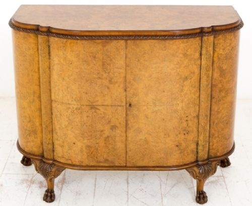 Burr Walnut 2 Door Side Cabinet