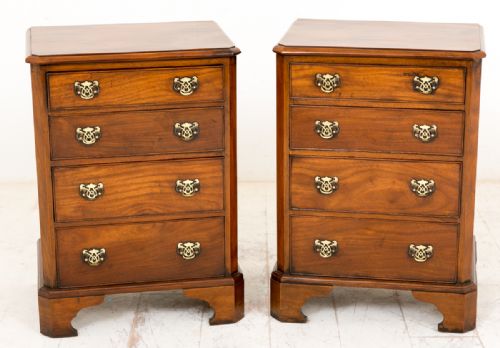 Matched Pair of Georgian Style Chest of Drawers