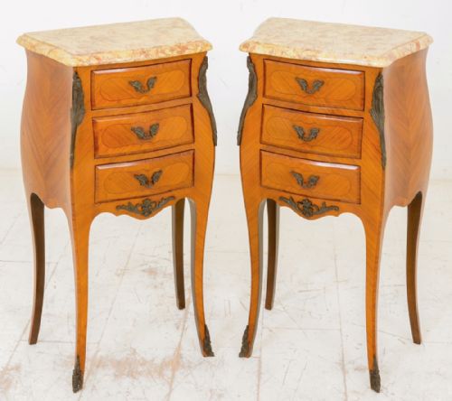 Pair of French Kingwood Bedside Cabinets