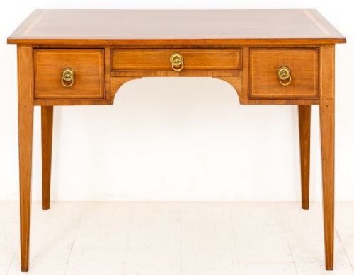 Mahogany Sheraton Revival 3 Drawer Side Table