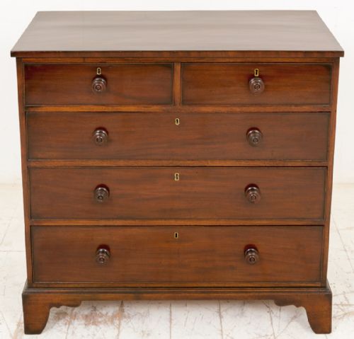 Georgian Mahogany 2 Over 3 Chest of Drawers