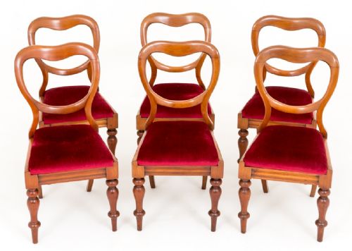 Set of 6 Mahogany Victorian Dining Chairs