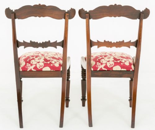 STUNNING PAIR OF REGENCY ROSEWOOD CHAIRS - ADDITIONAL PHOTO 1