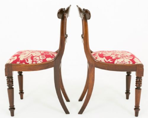 STUNNING PAIR OF REGENCY ROSEWOOD CHAIRS - ADDITIONAL PHOTO 2