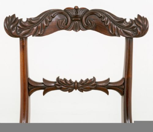 STUNNING PAIR OF REGENCY ROSEWOOD CHAIRS - ADDITIONAL PHOTO 4