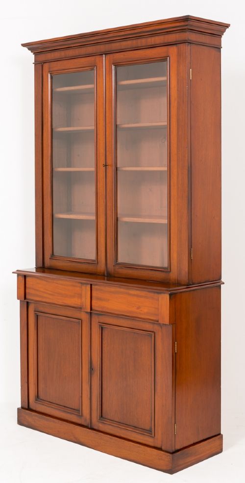Victorian Mahogany 2 Door Glazed Bookcase