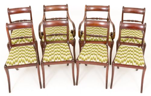 Mahogany Set of 8 Regency Dining Chairs