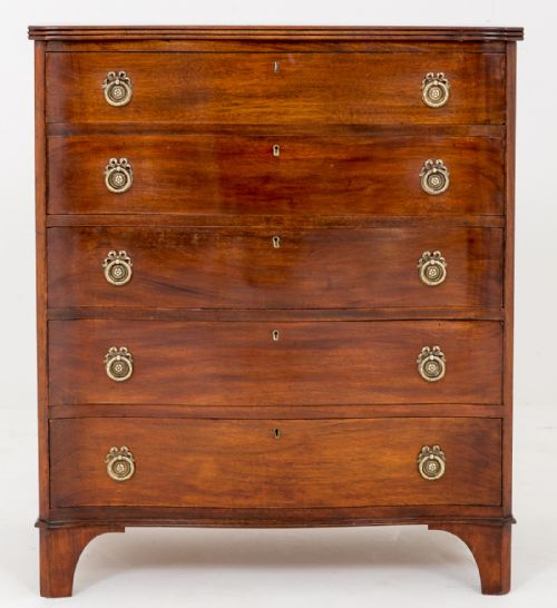 Hepplewhite Style Mahogany Chest of Drawers