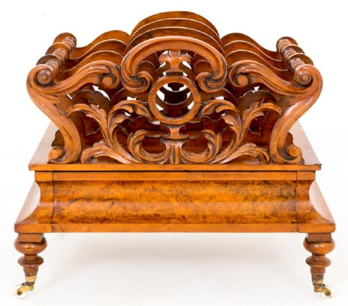 Very Pretty Burr Walnut Canterbury