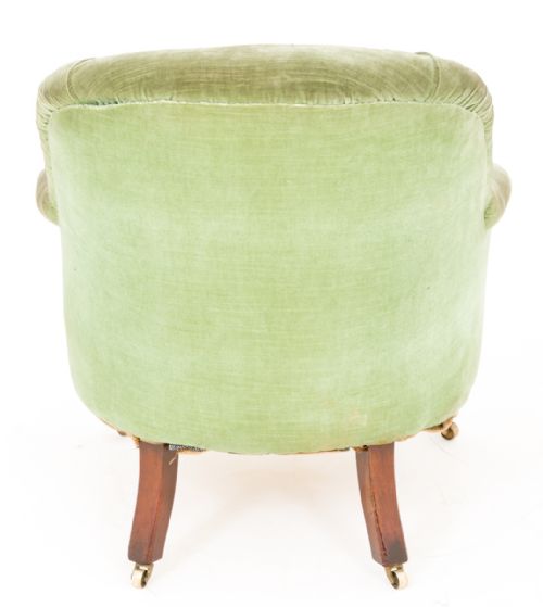 VICTORIAN MAHOGANY TUB CHAIR - ADDITIONAL PHOTO 3