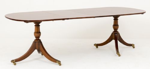 fig 1. Regency Style Mahogany 2 Pedestal Dining Table