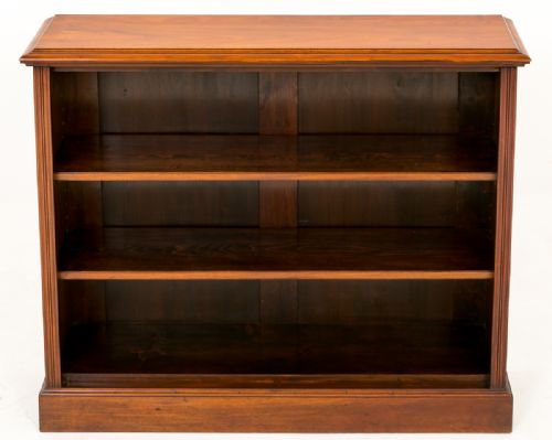 Victorian Walnut Open Bookcase