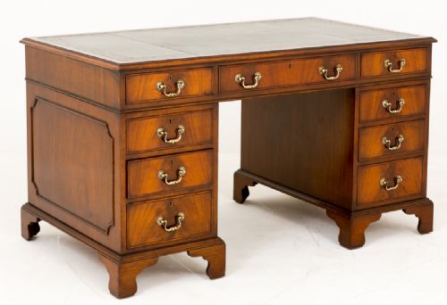 fig 1. Mahogany Pedestal Desk