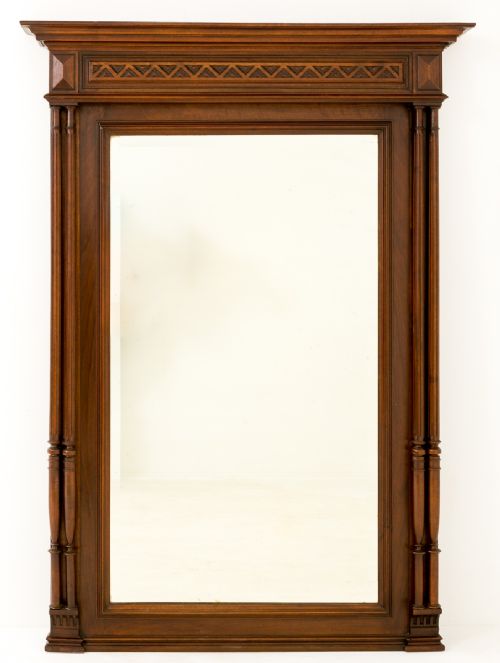 French Oak Wall Mirror