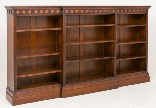 Large Mahogany Open Bookcase