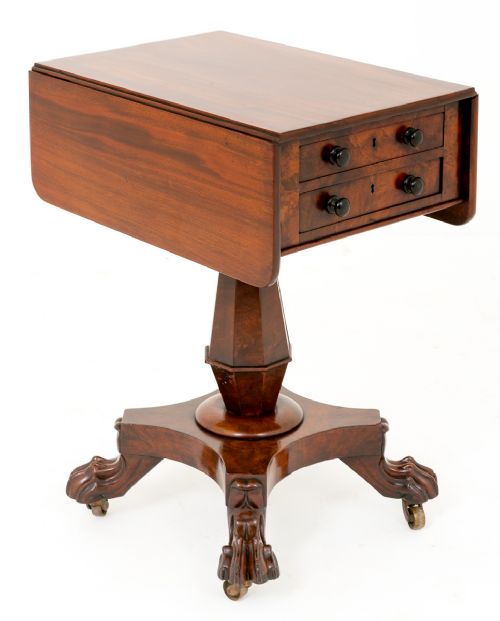 William IV Mahogany Sewing Table