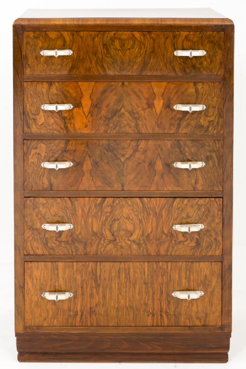Art Deco Walnut Chest of Drawers