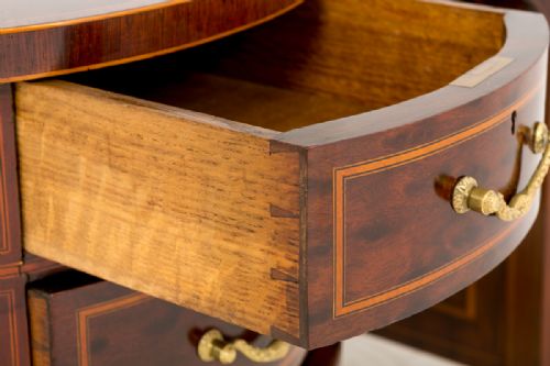 fig 1. Spectacular Victorian Plum Pudding Mahogany Kidney Shaped Desk