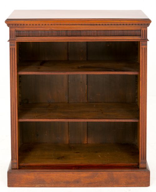 Victorian Walnut Open Bookcase