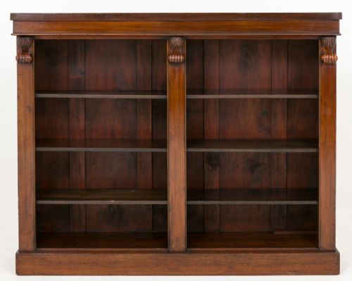 Victorian Mahogany Double Open Bookcase