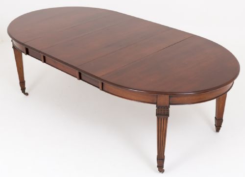 Mahogany Oval 3 Leaf Extending Dining Table
