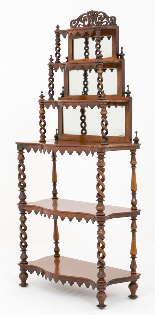 Mid Victorian Walnut Whatnot
