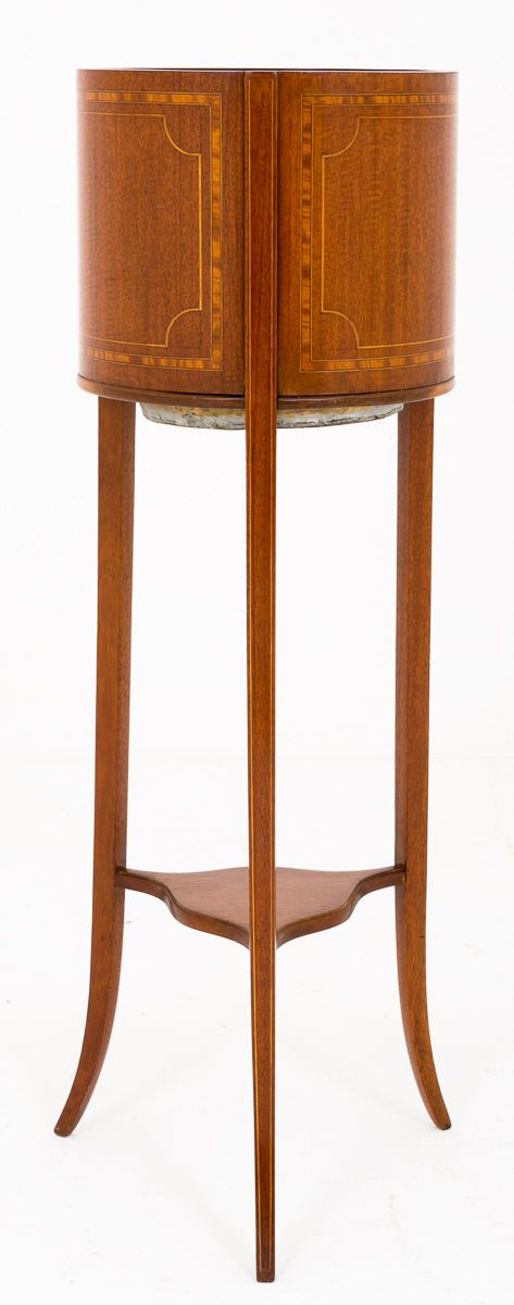 Inlaid Sheraton Revival Jardiniere Stand