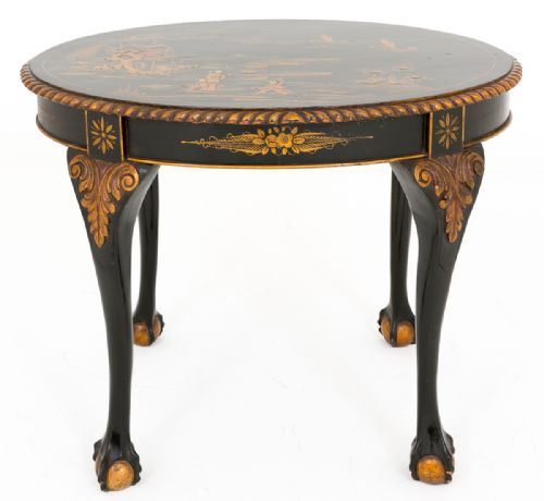 Chippendale Style Chinoiserie Occasional Table.