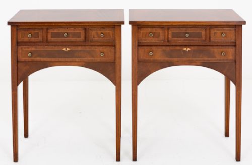 Pretty Pair of Mahogany End Tables