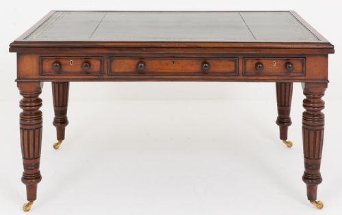 Mahogany 3 Drawer Writing Table