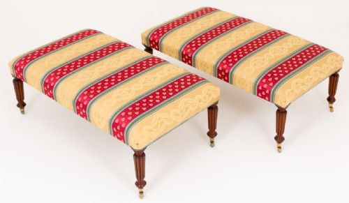Pair of William IV Mahogany Stools